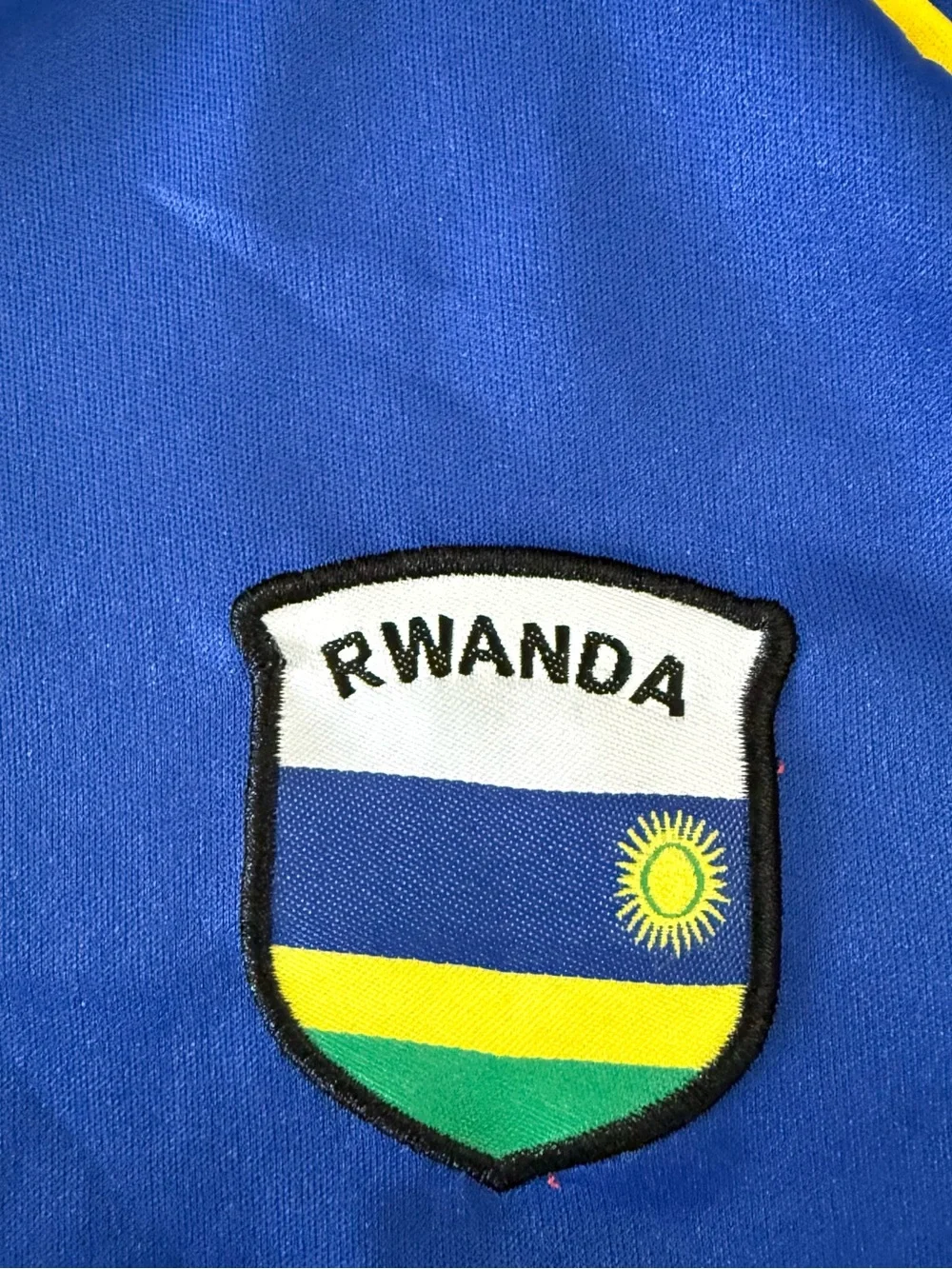 Adidas Rwanda National Team Soccer Jersey Size 28 Blue Yellow Football Shirt